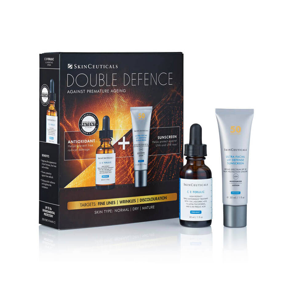 DOUBLE DEFENCE C E FERULIC SET FOR DRY + AGEING SKIN
